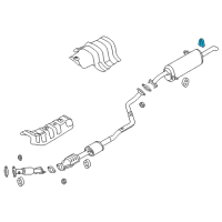 OEM 2015 Hyundai Accent Hanger-Exhaust Pipe Diagram - 28658-1R000