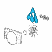 OEM 1990 Ford E-350 Econoline Power Steering Belt Diagram - C9PZ-8620-CZ
