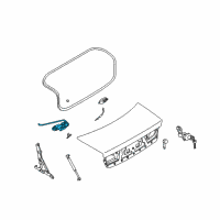 OEM 2001 Kia Optima Tail Gate Latch Assembly Diagram - 812303C010