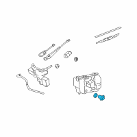 OEM 2010 Hummer H3T Rear Washer Pump Diagram - 10389565