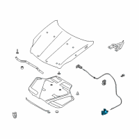 OEM Infiniti Hood Lock Male Assembly Diagram - 65601-AM600