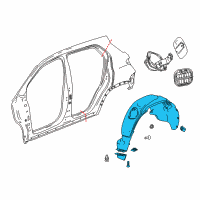 OEM 2021 Buick Encore Wheelhouse Liner Diagram - 42714875