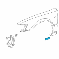 OEM 1999 Toyota Camry Body Side Molding Diagram - 75624-33040-A0