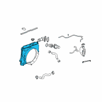 OEM 2009 GMC Canyon Radiator Mount Bracket Diagram - 89018399