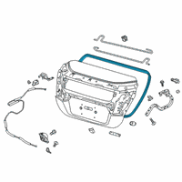 OEM 2018 Honda Clarity Weatherstrip, Trunk Lid Diagram - 74865-TRT-A01