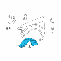 OEM 2010 Mercury Mountaineer Fender Liner Diagram - 6L2Z-16055-AA