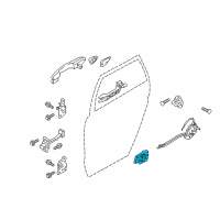 OEM Hyundai Tucson Interior Door Handle Assembly, Right Diagram - 82620-2S020-RJ5