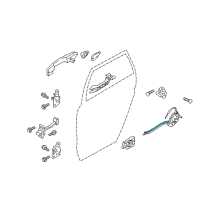 OEM Hyundai Door Lock Cable Assembly, Rear Diagram - 81491-2S000