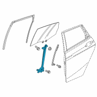 OEM Honda Fit Regulator Assembly, Left Rear Door Power Diagram - 72750-T5A-003