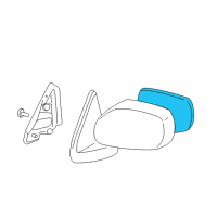 OEM 1999 Infiniti QX4 Mirror-Glass, Left Diagram - 96366-4W761