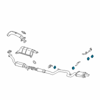 OEM Chevrolet Monte Carlo Muffler & Pipe Insulator Diagram - 10231659