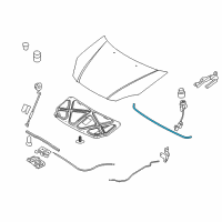 OEM 2007 Hyundai Accent Weatherstrip-Hood Diagram - 86431-1E000