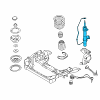 OEM 2009 BMW Z4 Front Left Suspension Strut Diagram - 37-11-6-792-835