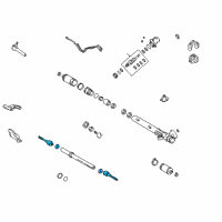 OEM 2001 Lexus LX470 End Sub-Assy, Steering Rack Diagram - 45503-69015