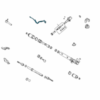 OEM 2001 Lexus LX470 Tube, Steering Left Turn Pressure Diagram - 44419-60040