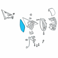 OEM 2017 Honda Civic Set Passenger Side, Mirror Diagram - 76203-TGG-A11