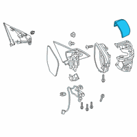 OEM 2020 Honda Civic Housing Cap Passenger Side (Championship White) Diagram - 76201-TBA-A11ZV