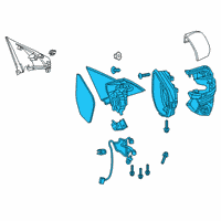 OEM 2020 Honda Civic Mirror Sub-Assembly, Driver Side (R.C.) Diagram - 76258-TGG-A42