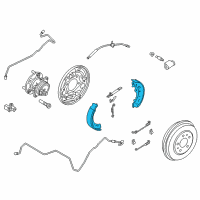 OEM 2014 Ford Focus Rear Shoes Diagram - BV6Z-2200-A