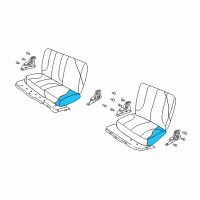 OEM 2003 Dodge Ram 3500 Seat Cushion Pad Diagram - WM491QLAA