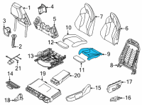 OEM BMW M235i xDrive Gran Coupe FOAM SECTION, SEAT Diagram - 52-10-9-460-861