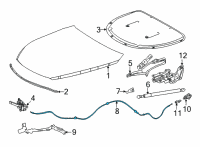 OEM Toyota Mirai Release Cable Diagram - 53630-62031