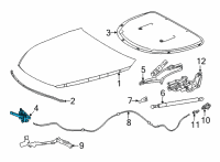 OEM 2021 Toyota Mirai Lock Assembly Diagram - 53510-62030