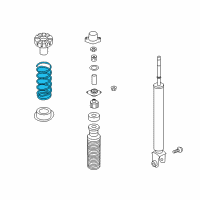 OEM 2009 Infiniti M45 Rear Suspension Spring Diagram - 55020-EG010