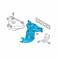 OEM 2021 Hyundai Tucson Exhaust Manifold Catalytic Assembly Diagram - 28510-2GBJ0