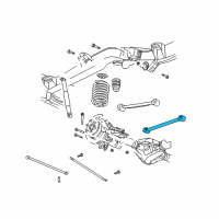 OEM 2004 Chevrolet Trailblazer Rear Lower Control Arm Assembly Diagram - 15098154