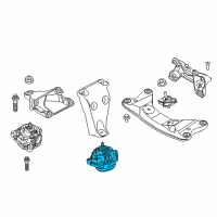 OEM 2016 BMW 320i xDrive Engine Mount Left Diagram - 22-11-6-862-549