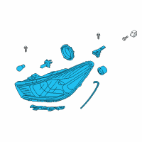 OEM 2018 Kia Rio Passenger Side Headlight Assembly Diagram - 92102H9000