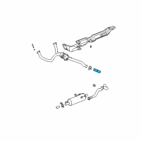 OEM 2003 Dodge Ram 1500 Exhaust Extension Pipe Diagram - 52103454AC