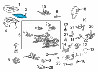 OEM 2022 Toyota Mirai Seat Cushion Heater Diagram - 87510-62070