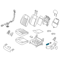 OEM 2014 Hyundai Genesis Switch Assembly-Power Front Seat LH Diagram - 88621-3M500
