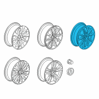 OEM 2017 Acura TLX Wheel 18X7 1/2 J (Tpms Diagram - 42700-TZ3-A31