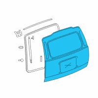 OEM Chevrolet Suburban 2500 Lift Gate Diagram - 25867975