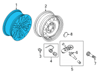 OEM 2022 Ford F-150 WHEEL ASY Diagram - ML3Z-1007-MA