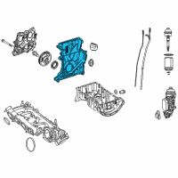 OEM Infiniti Cover Assembly-Front, Timing Chain Diagram - 13035-HG00J