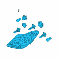 OEM Hyundai Veracruz Headlamp Assembly, Left Diagram - 92101-3J050
