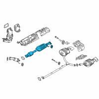 OEM 2016 Hyundai Sonata Center Muffler Complete Diagram - 28600-C2600