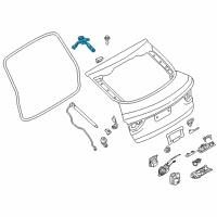 OEM 2015 BMW X4 Right Trunk Lid Hinge Diagram - 41-62-7-339-426