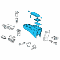 OEM 2019 Toyota Prius AWD-e Console Base Diagram - 58910-47010-C2