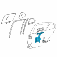 OEM 2014 Lexus CT200h Regulator Sub-Assy, Rear Door Window, LH Diagram - 69804-22200