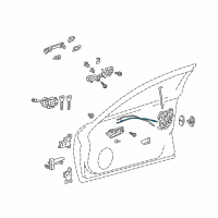 OEM Lexus GS300 Cable Assembly, Front Door Diagram - 69710-30220