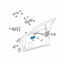 OEM 2017 Lexus GS350 Front Door Inside Handle Sub-Assembly, Left Diagram - 69280-30060