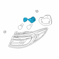 OEM Hyundai Rear Combination Holder & Wiring, Exterior Diagram - 92480-C2500