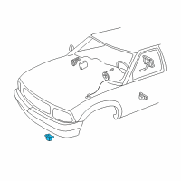 OEM 1995 Chevrolet S10 Sensor, Airbag Diagram - 16182195