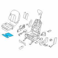 OEM 2011 Nissan Quest Heater Unit-Front Seat Cushion Diagram - 87335-1JB7C