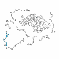 OEM 2017 Infiniti Q60 Tube-TURBOCHARGER Oil Feed Diagram - 15192-5CA1A